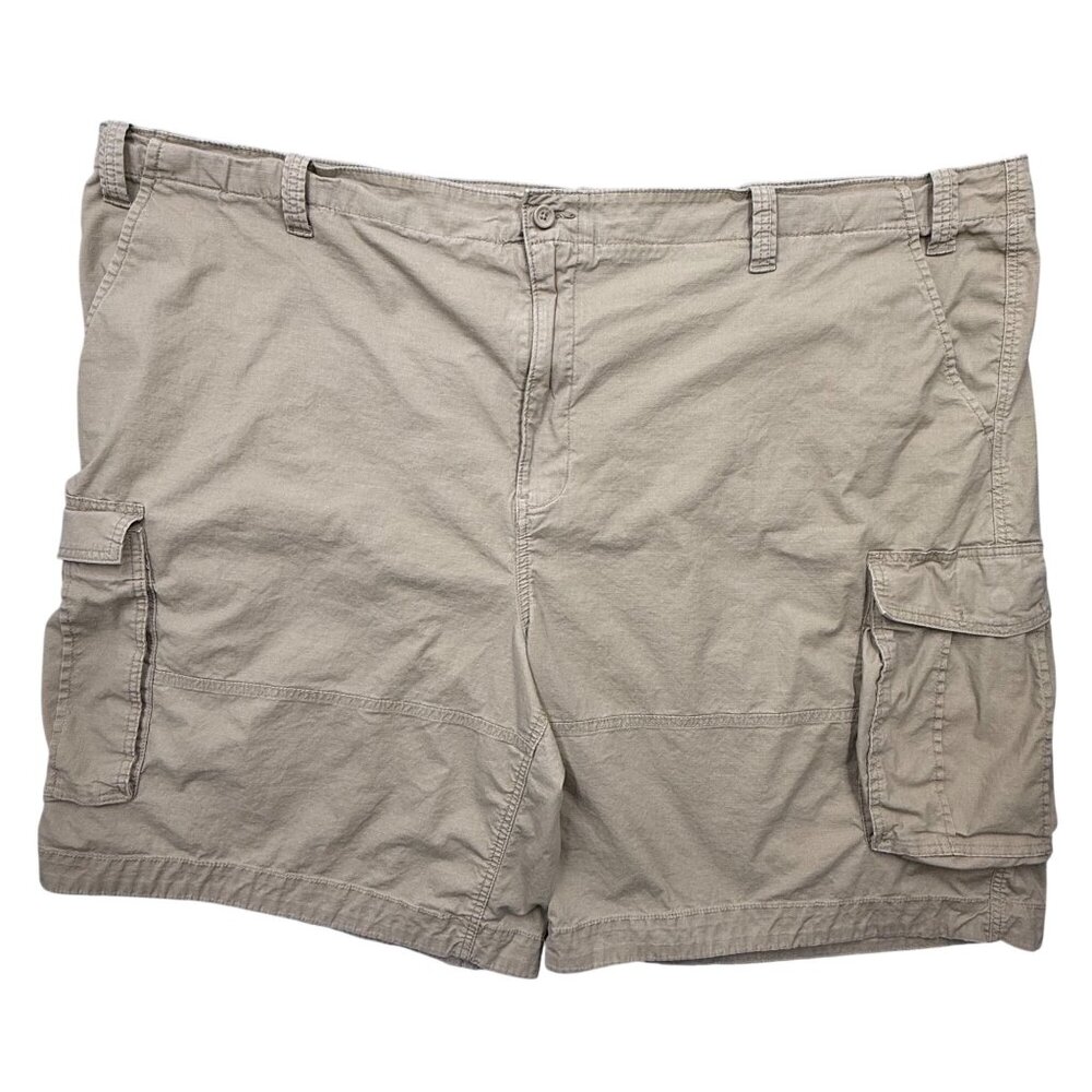 Nautica Ripstop Cargo Shorts Stretch Cotton Tan Casual Mens 58W BG 11in Big Tall